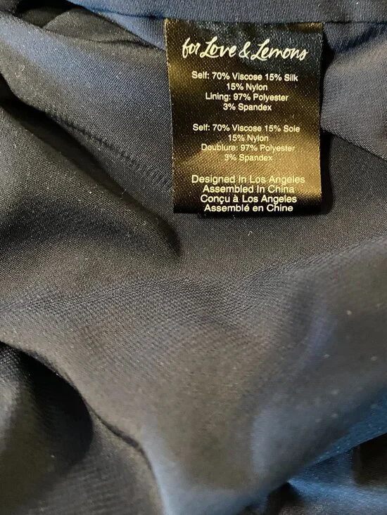 For Love & Lemons Lula Dress β Size XS β Navy Blue β Mini β Cocktail Dress - Picture 12 of 13